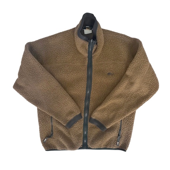 REI Other - Vintage REI Sherpa Fleece Jacket Size S Brown Full Zip Deep Pile Mountain Logo